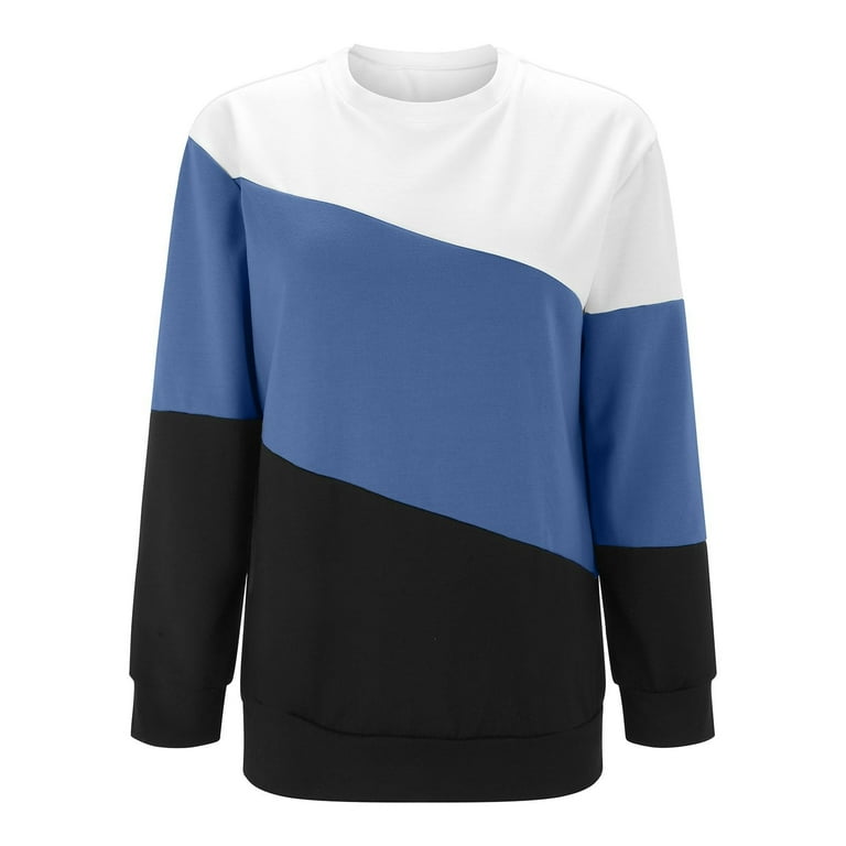 Round Neck Stitching Leopard Loose Long-Sleeved T-Shirt Round Neck Stitching Leopard Loose Long-Sleeved T-Shirt