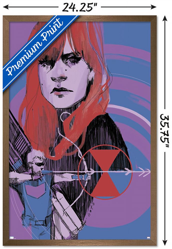 Marvel Comics - Hawkeye and Black Widow - Panel Wall Poster, 22.375" x 34", Framed