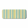 thumbnail image 1 of Geometric Computer Mouse Pad, Summer Season Inspired Exotic Toned Vertical Stripes and Dots Abstract, Rectangle Non-Slip Rubber Mousepad Large, 31" x 12", Seafoam Yellow White, by Ambesonne, 1 of 2