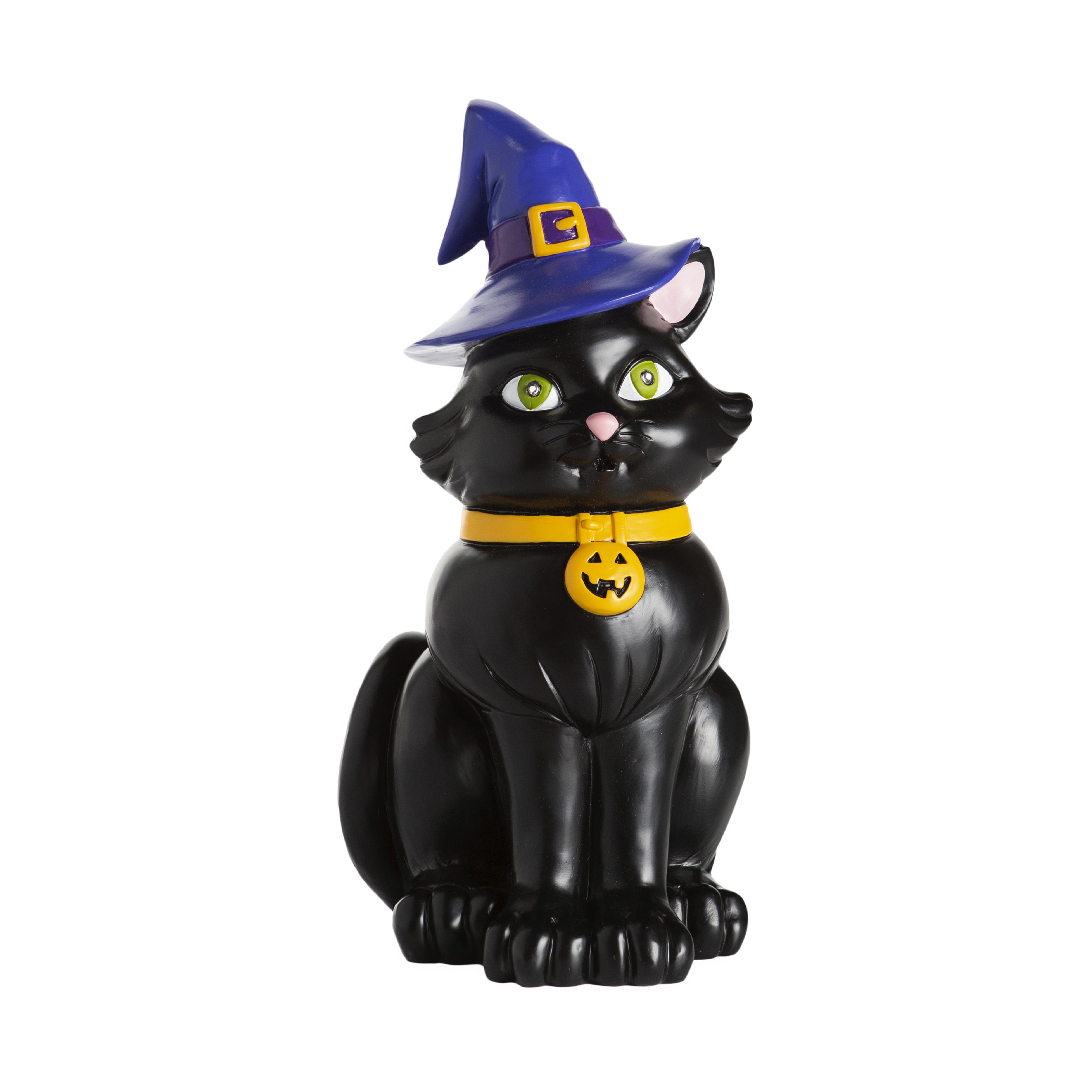 Indoor/Outdoor Lighted Black Cat Shorty Halloween Statue - Walmart.com