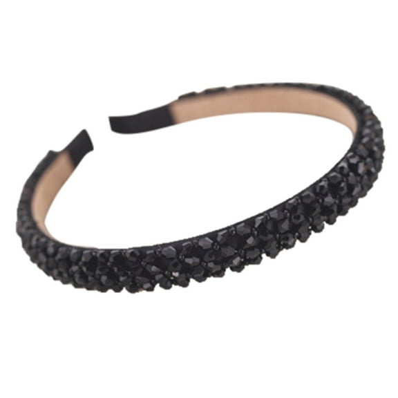 WTXUE Headbands for Women, Korean Women Hairband Crystal Headband Hairband Headwear Hair Accessories, Black