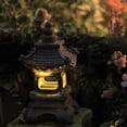thumbnail image 4 of Solar Powered Stone Pagoda Decorative Ornaments Garden Sculpture Outdoor Lights For Balcony Garden Courtyard Decoration, 4 of 6