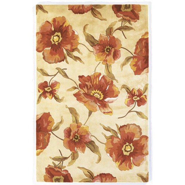 HomeRoots 352718 3 ft. 3 in. x 5 ft. 3 in. Wool Ivory Area Rug