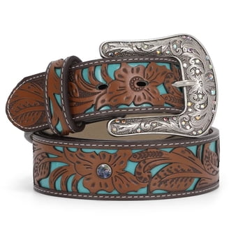 Western PU Leather Belts for Woman Concho Cowgirl Cowboy  display picture 2