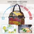 thumbnail image 3 of Disketp Beautiful African Woman Lonchera Térmica para Mujer y Hombre, Bolsa de Almuerzo Reutilizable e Impermeable para Trabajo, Viajes y Picnic, 3 of 5
