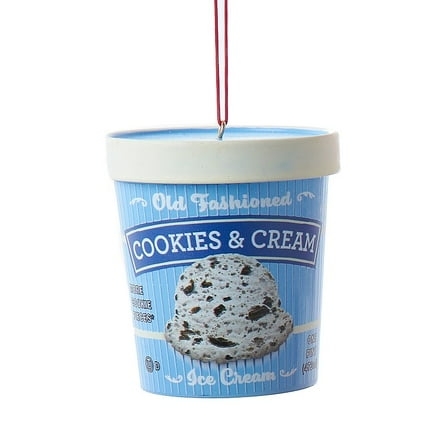 Kurt Adler Cookies and Cream Ice Cream Christmas Ornament, Multi