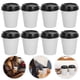 thumbnail image 4 of WORGEOUS 50 tazas de café desechables de aislamiento para llevar taza de papel de doble capa con tapa (12 oz, 350 ml), 4 of 7