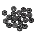 thumbnail image 1 of Uxcell 20pcs 14L Botones de Costura Redondos Negros de 9mm 11/32" de Resina con 2 Agujeros para Manualidades, 1 of 6