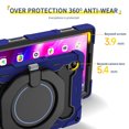 thumbnail image 3 of FJLBDE Case for Lenovo Tab K10 / M10 FHD Plus 10.3 inch with 360 Kickstand, Shoulder Strap Carrying Protective Cover, Navy Blue, 3 of 6