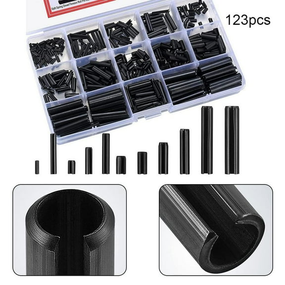 Roll Pin Assortment Set, Slotted Metric Spring Pins Split Expansion Pins