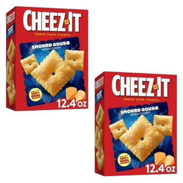 ( 2 Pack ) Cheez-It Cheese Crackers, Baked Snack Crackers, Lunch Snacks, Smoked Gouda, 12.4 Oz Box