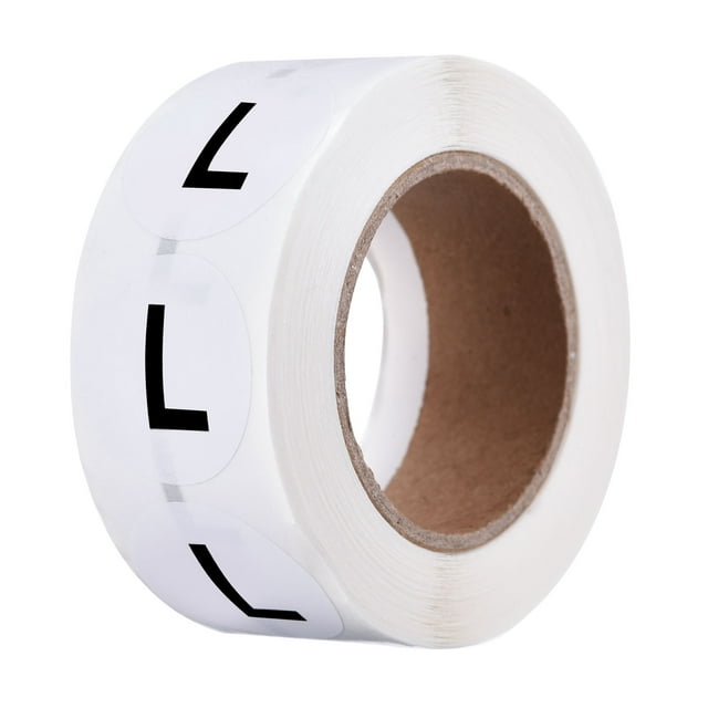 Unique Bargains Clothing L Large Size Sticker Label Coding Label 25mm/1inch Dia 1 Roll 500 Round Adhesive Labels