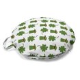 thumbnail image 1 of Clover Round Floor Cushion with Handle, Irish Themed Cartoon Pattern Leprechaun Hat and Shamrock, Decorative Pillow for Living Room & Dorms, 18" Round, Olive Green Pale Orange, by Ambesonne, 1 of 4