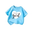 thumbnail image 3 of AWZXDE Hauts pour Filles Mignons à Imprimé Graphique Col Rond Manches Courtes T-Shirt d'Été Décontracté pour Tout-Petits Enfants Bébé, 3 of 5