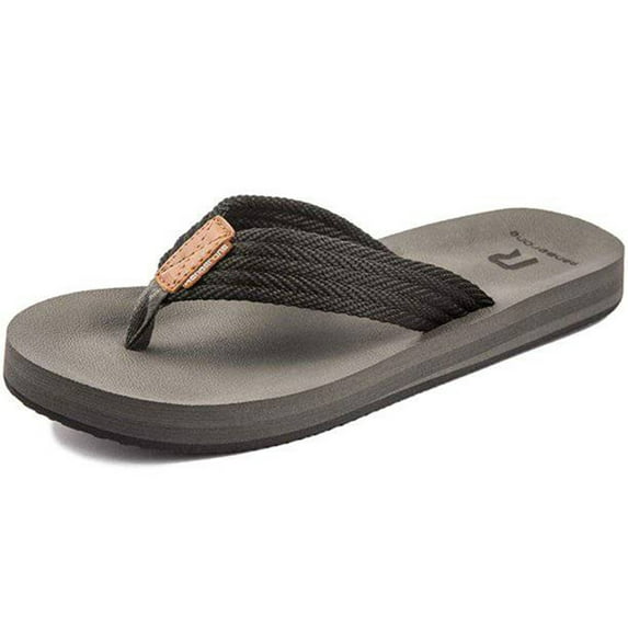 Men's Flip Flop Classic Shockproof Sandals Gray Size 16