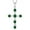 05-emerald-May, variant on Cross Necklace for Women 925 Sterling Silver Jesus Christian Cross Pendant July Birthstone Created Ruby Religious Faith Jewelry Gift