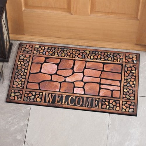Stone Pebbles Outdoor Welcome Mat Com Stone Pebbles Outdoor Welcome Mat, Pebble Door Mats Outdoor