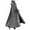 Gray, variant on MGCWSH Womens Wool Coat Hood Woolen Cape Bridal Wedding Winter Cloak Thick Coat Solid Button Maxi Long Cape Green XL