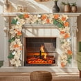 thumbnail image 4 of Eoozwa Fall Maple Leaf Garland 68.9" Fall Artificial Garlands White Pumpkins Vines Decorations for Home Outdoor Thanksgiving Fireplace, 4 of 6
