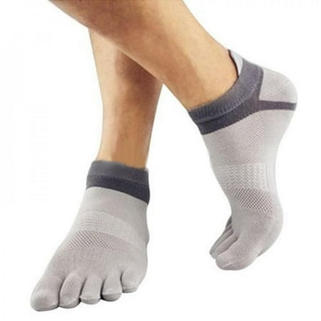 

Xmarks 1Pair Men Five Socks Jogging Cotton Toe Pure Colors Cotton Socks Breathable Five Toe Socks Pure Sock