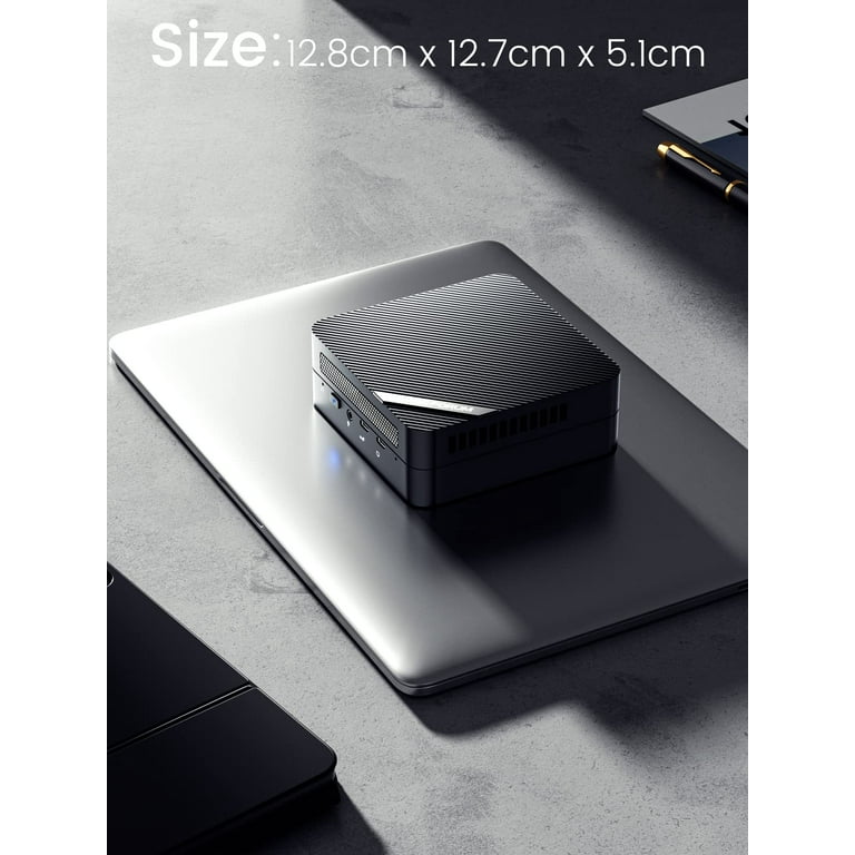 MINISFORUM UM590 Mini PC AMD Ryzen 9 5900HX(8C/16T) Windows 11 Pro Mini  Computer, 16GB RAM + 512GB SSD, 2x HDMI 1x USB-C 4K@60Hz Triple Outputs,
