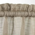 thumbnail image 2 of 3 Piece Linen Look Rod Pocket Top Kitchen Window Curtain Tier Pair and Valance Set 36 Inch Long, Taupe, 2 of 4