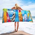 thumbnail image 4 of Floleo Beach Towel, Microfiber Beach Towels, Oversized Lightweight Quick Dry (28" X 55") Sand Proof, Absorbent, Compact, Beach Blanket For Swimming,Sports,Gym, 4 of 5