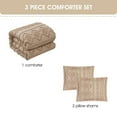 thumbnail image 2 of Nanshing 3 Piece Comforter Set, Full, Khaki, 2 of 4