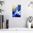 thumbnail image 3 of Elephant Stock Golden Blue Wall Art - Vertical Canvas Wall Art - Living Room Wall Decor - Abstract Canvas - Blue And Yellow Decor - 8" x 12", 3 of 8
