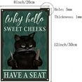 thumbnail image 6 of 1PC Cat Barber Metal Tin Sign Sweet Cheeks Have A Seat Vintage Tin Sign Funny Hanging Poster, 6 of 7