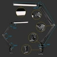 thumbnail image 2 of Manicure Table Lamp, LED Architect Desk Lamp, Swing Arm Workbench Lamp, Zoom Lighting for Computer with Clamp, Dimmable, Memory for Kids, Home, Office, Working, Reading, Studio, Sewing, Watchmaker, 2 of 7