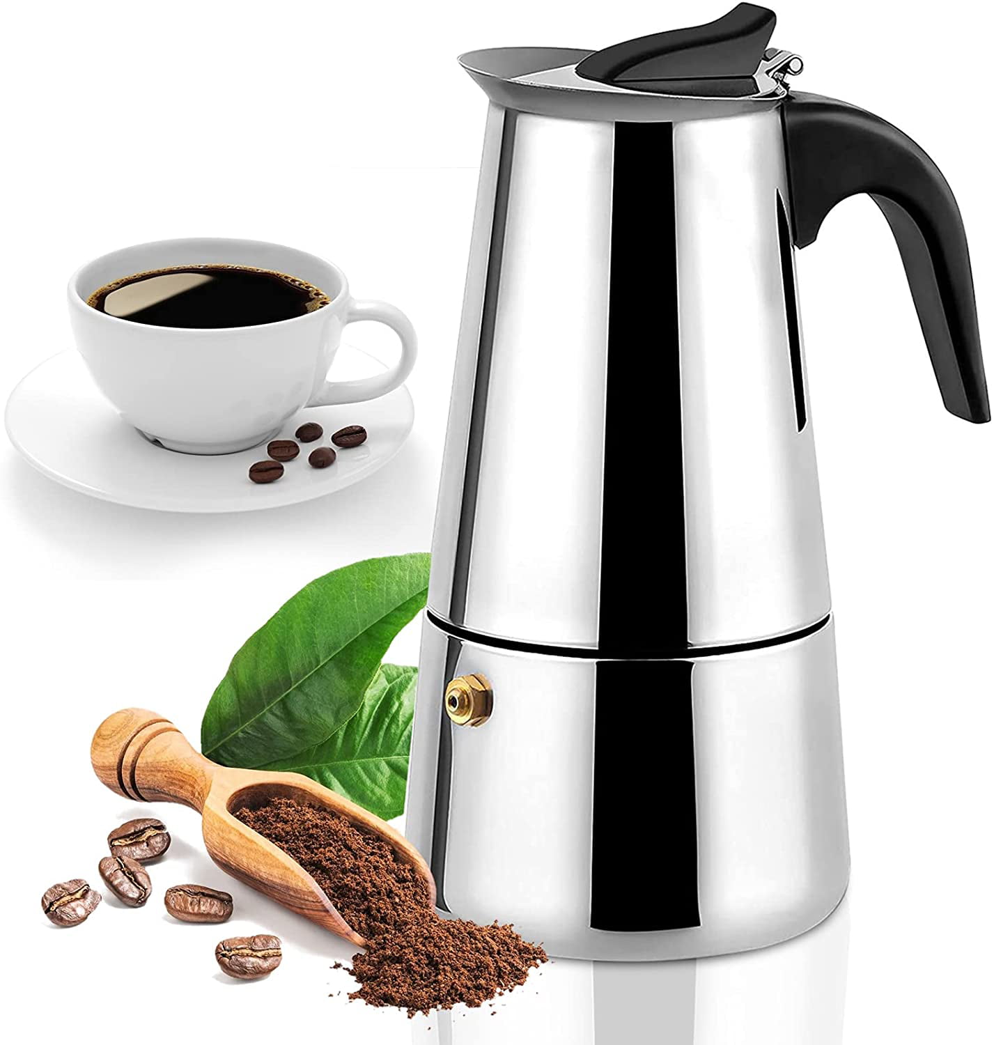 4 Size Stainless Steel Stovetop Espresso Coffee Maker Percolator Pot Moka Latte 