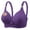 Purple, variant on Bras for Women Wireless Push Up Adjustable Strap Full Coverage Bralettes No Underwire Comfy Sleep T-Shirt Bra Beige X-Large