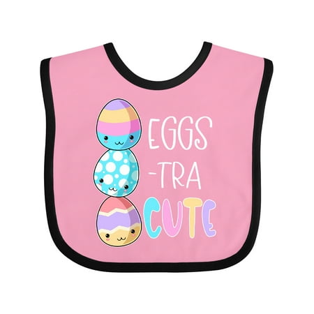 

Inktastic Eggs-tra Cute Fun Easter Eggs Gift Baby Boy or Baby Girl Bib