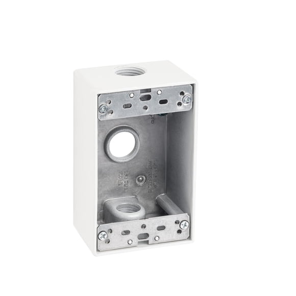 Caja para tomacorriente eléctrica Sealproof de 1 módulo, 9 cm, resistente a la intemperie