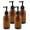 Amber, variant on Cornucopia Brands 8oz Clear Glass Pump Bottles (4-Pack w/Black Plastic Pumps), Great as Essential Oil Bottles, Lotion Bottles, Soap Dispensers, and More