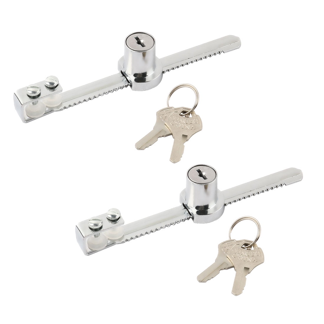 Bedroom Stainless Steel Display Case Glass Showcase Lock w Keys