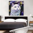 thumbnail image 2 of ARTCANVAS Ojos Azules Cat Breed Violet Canvas Art Print - Size: 36" x 36" (0.75" Deep), 2 of 9