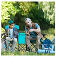 thumbnail image 2 of Double Camping Chair with Canopy, 2-Person Canopy Chair with Mini Table Cup Holder, Cooler Bag & Carry Bag, Outdoor Folding Chairs for Beach, Lawn, Sports and Outside Activities (Turquoise), 2 of 9