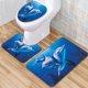 thumbnail image 1 of Juego de alfombrillas para baño con diseño de delfín y océano en 3D, antideslizantes, 1 of 6