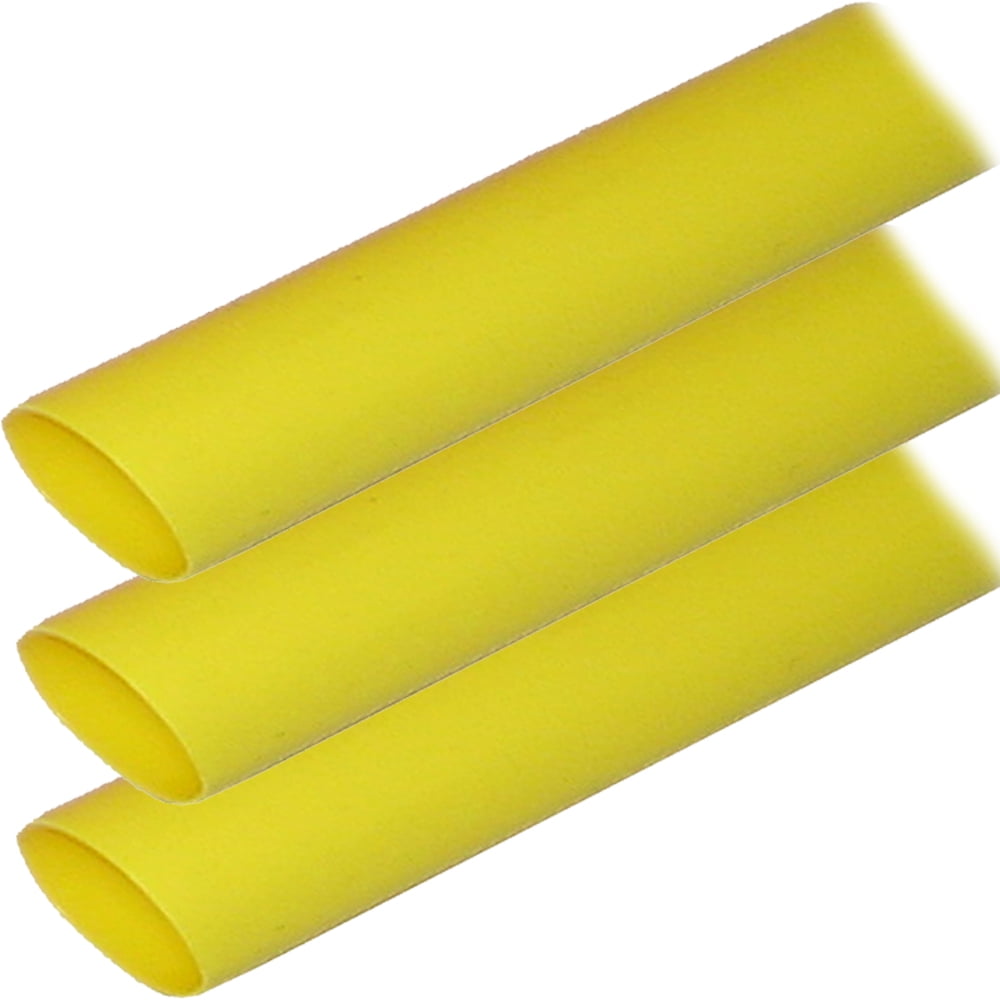 ANCOR HEAT SHRINK TUBING 1" X 6" YELLOW 3 PACK 24/0 AWG