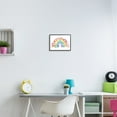 thumbnail image 2 of Stupell Industries Mixed Rainbow Animals Wildlife Arched Rainbow Shape Graphic Art Black Framed Art Print Wall Art, Design by Dishique, 2 of 5