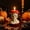 Red, variant on Halloween Skull Red Apple-Shaped Scented Candle,Gothic 3D Skull & Bone Wax Candle for Halloween Party Decor,Spooky Aromatherapy Candle for Home Tabletop Centerpiece,Novelty Holiday Gift