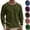 Army Green, variant on HAJWOH Men's Cotton Long Sleeved Lightweight Soft Athletic Crew Neck Gym Tops for Running Lounging Basic Shirts