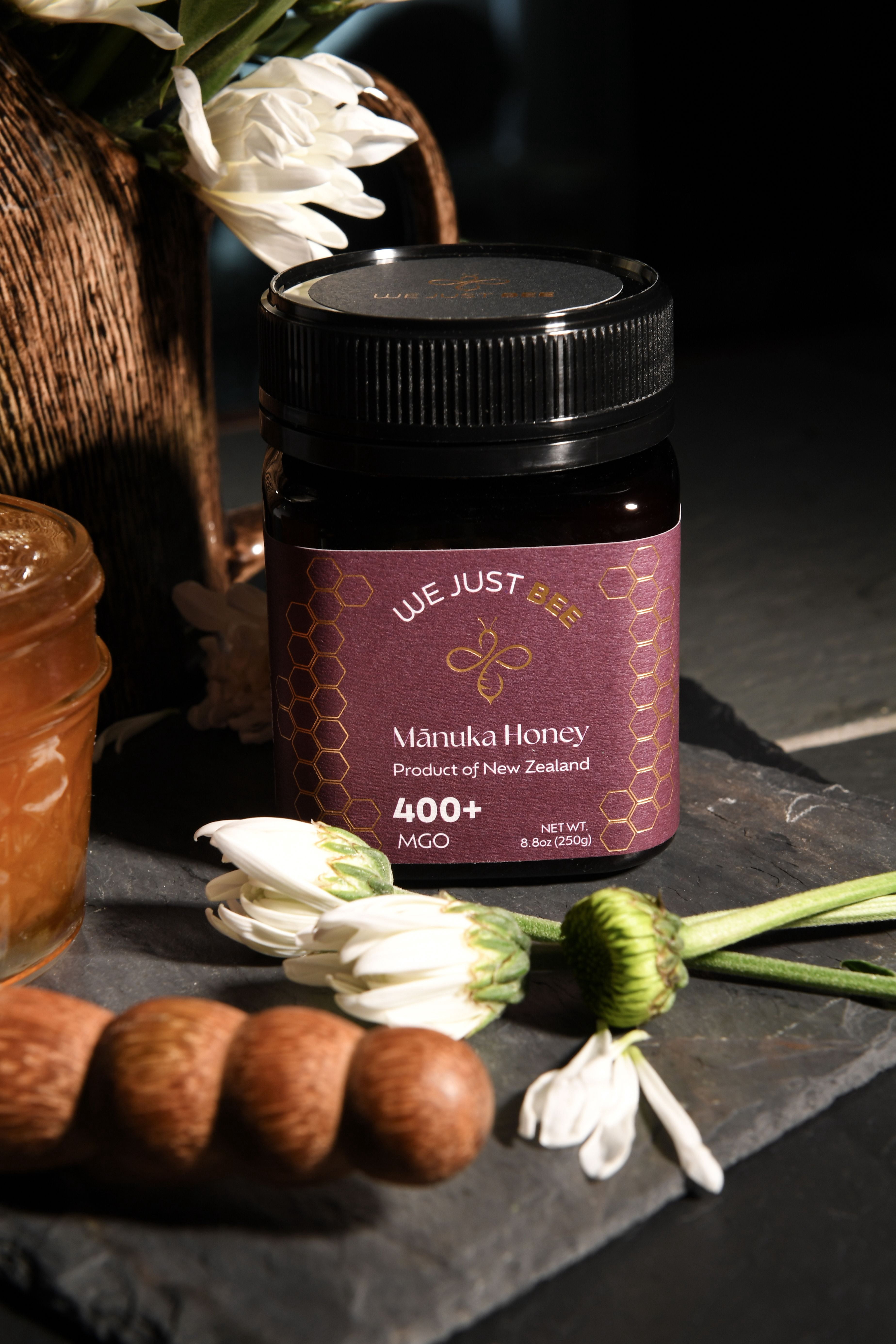 Raw Manuka Honey MGO 400+ | Premium New Zealand Honey – Supports Wellness with Natural Properties | 100% Pure, Sustainably Sourced | Ideal for Tea, Toast, & More – 250g/8.8oz