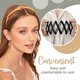thumbnail image 2 of Bandas Para El Cabello Diademas Retráctiles Vintage Cross Vintage Geometric Retractable Hair Loops Para Mujeres Niñas Serendint CE007446-02, 2 of 6