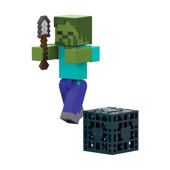 Minecraft Zombie Action Figure & Accessories Set, 3.25-inch Scale Collectible Toy