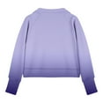 thumbnail image 5 of SGFCWSX Girls Fleece Pullover Gradient Zipper Sweatshirt Kids Thermal Sweatshirts Purple Size 5 Years, 5 of 5