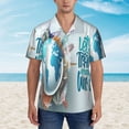 thumbnail image 4 of Lsque Let's go Travel pattern Hawaiian Shirt for Men, Unisex Summer Beach Casual Short Sleeve Button Down Shirts-X-Large, 4 of 9