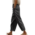 thumbnail image 1 of Pantalon en Lin pour Femmes Élastique à la Taille, 1 of 5